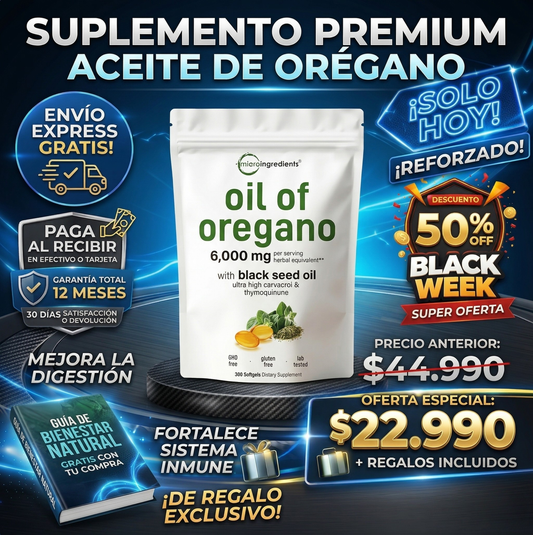 Aceite De Orégano - Fortalece Sistema Inmune, Mejora Digestión