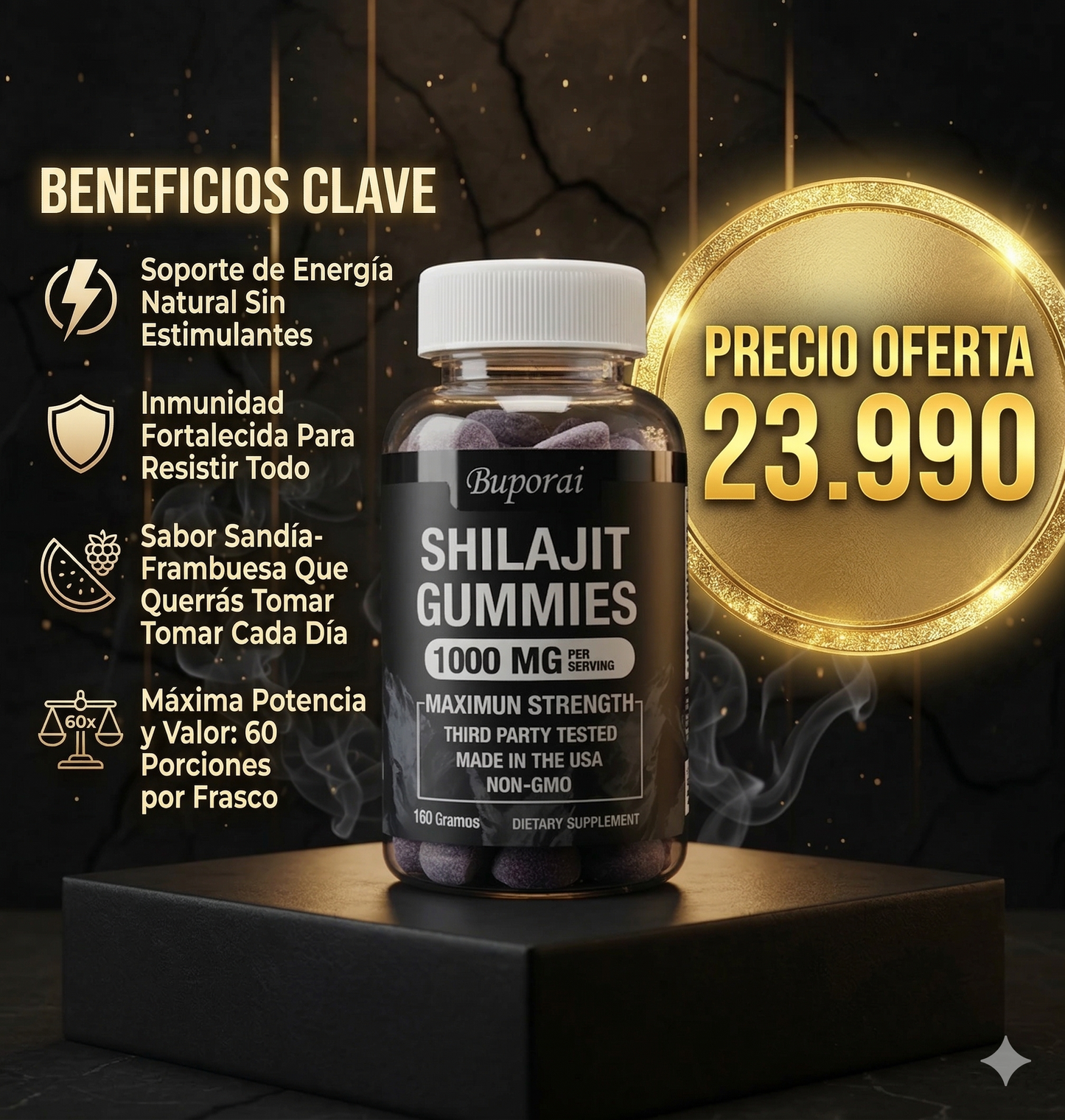 Shilajit Gomitas (60 uds.)